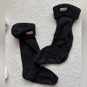 Hunter Black Boot Socks for women- Insulated Knit Cuff